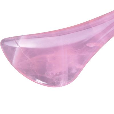 Herramienta de masaje corporal Rosa Cuarzo Gua Sha Pluma Disponible Logotipo para la Acupuntura Facial y Ocular