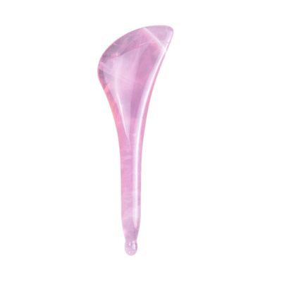 Herramienta de masaje corporal Rosa Cuarzo Gua Sha Pluma Disponible Logotipo para la Acupuntura Facial y Ocular