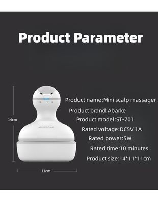 Logotipo personalizado DisponibleD Mini dispositivo de masaje corporal vibratorio portátil para el área de masaje de la cabeza en aspecto blanco