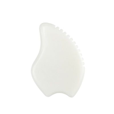 Equipo de masaje Mejor vendedor Masaje facial personalizado de Jade Blanco Herramientas de Guasha para la cara Masaje de piedra de Jade Gua Sha Tabla