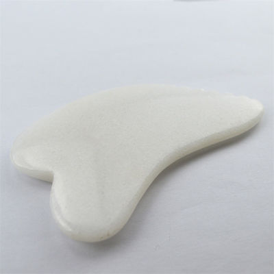 Masajista del cuerpo Gua Sha Scraping herramienta de masaje de jade blanco Guasha Scraper de tablero de jade natural