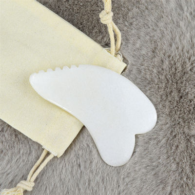 Masajista del cuerpo Gua Sha Scraping herramienta de masaje de jade blanco Guasha Scraper de tablero de jade natural