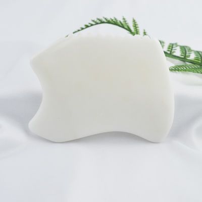 Herramienta de masaje corporal con piedra de jade blanca natural Gua Sha Scraping Board Guasha Facial Spa Cuidado de la piel Salón de belleza