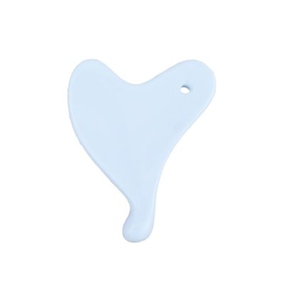 2024 Forma de corazón Mini Cerámica Gua Sha Herramienta de masaje para el levantamiento facial y la reducción de arrugas Logotipo personalizado disponible