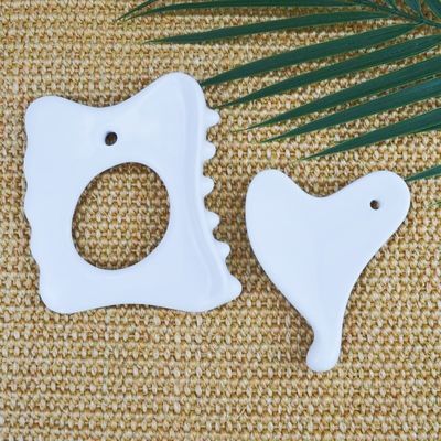 Tabla de cerámica Gua Sha para relajar los músculos en todo el cuerpo estilo médico cuidado personal