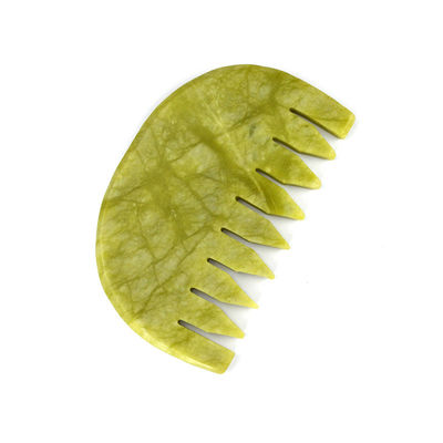 Peinado de masaje estilo natural Xiuyan Jade Gua Sha Scalp Guasha Piedra Cabeza Masajista Cuidado del cabello Salón de belleza herramienta de salud