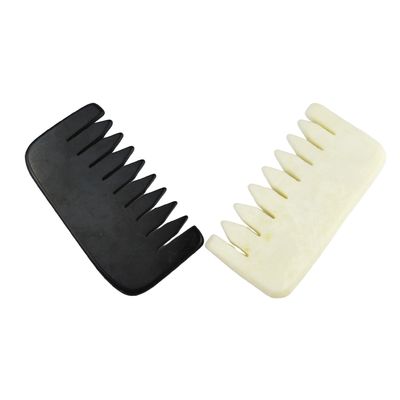 Logotipo personalizado Logotipo disponibled Black Bianstone Head Jade Gua Sha Stone Comb para masajeador de piel