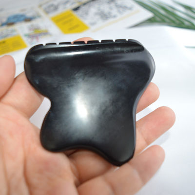 Herramienta de masaje corporal 2024 Tendencia Natural Piedra Bian Negro Gua Sha Tabla de raspado para rejuvenecimiento Facial Spa