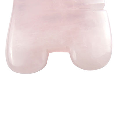 Cuarzo rosa Gua Sha Comb Pez en forma de producto de cuidado de la cabeza para el masaje de cristal natural