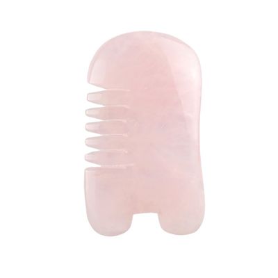 Rose Quartz Gua Sha Peinado para masaje de la cabeza Herramienta para masaje de la cabeza Herramientas para el cuidado personal de la piel Spa de estiramiento facial Equipo de belleza