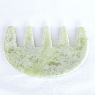 Masajeador Facial Piedra de Jade Gua Sha Peinado Cabeza Cuero cabelludo Guasha Herramienta de masaje para masaje de cuerpo completo Área de masaje Custom Logotipo