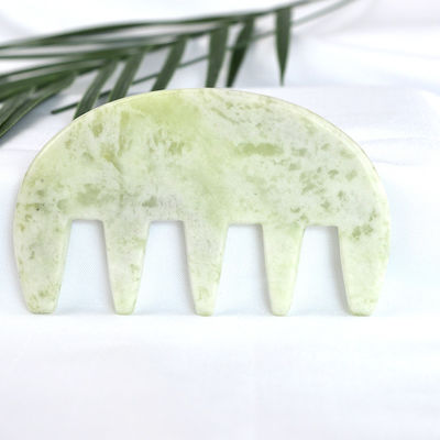 Masajeador Facial Piedra de Jade Gua Sha Peinado Cabeza Cuero cabelludo Guasha Herramienta de masaje para masaje de cuerpo completo Área de masaje Custom Logotipo