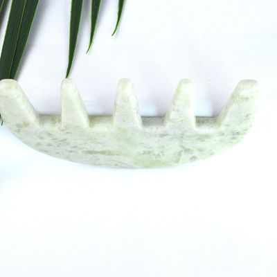 Masajeador Facial Piedra de Jade Gua Sha Peinado Cabeza Cuero cabelludo Guasha Herramienta de masaje para masaje de cuerpo completo Área de masaje Custom Logotipo