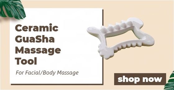 Herramientas de masaje de logotipo personalizado Herramienta de raspado de Gua Sha de cerámica microcristalina para relajar el cuerpo y la cara