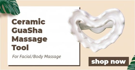 Herramienta de masaje para el drenaje linfático con masaje muscular de material cerámico