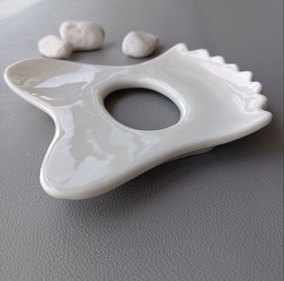 Logotipo personalizado Disponible Mini Cerámica Gua Sha Herramienta de Masaje Masaje corporal para el Cuello Cara y Cuidado de la Piel Spa Elevación facial