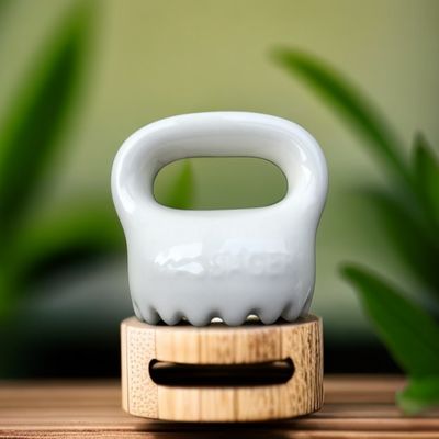Relajación del cuerpo y la cara Cuero cabelludo Cuidado de la salud personal Herramienta de raspado de Gua Sha de cerámica microcristalina con logotipo personalizado