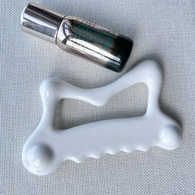 Herramienta de masaje cerámica Gua Sha para masajeador facial Cuerpo Cuidado de la piel propio Spa Equipo de belleza de estiramiento facial