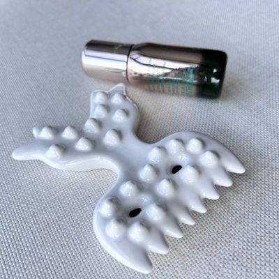 Herramienta de masaje corporal Gua Sha de cerámica blanca raspado Guasha Piedra para el cuidado personal de la piel Spa cuerpo entero relajar masajeador de belleza