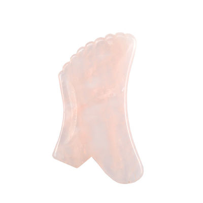 Masajista facial 2024 Piedra de Gua Sha de cuarzo rosa para el cuidado de la piel y el masaje corporal