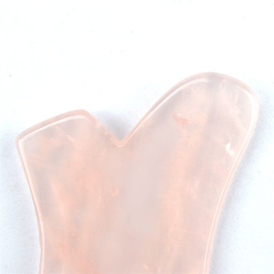 Masajista facial 2024 Piedra de Gua Sha de cuarzo rosa para el cuidado de la piel y el masaje corporal
