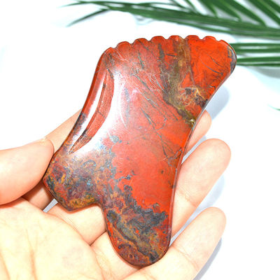 Equipo de masaje corporal Red Mookaite Gua Sha tabla de raspado para el cuidado de la piel facial herramienta