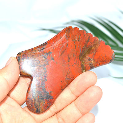 Equipo de masaje corporal Red Mookaite Gua Sha tabla de raspado para el cuidado de la piel facial herramienta