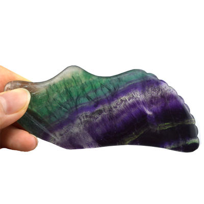 Equipo de masaje corporal Las herramientas de masaje más vendidas para el año 2024 Arco iris Fluorito Gua Sha Stone Cuidado personal de la piel y Spa Facial