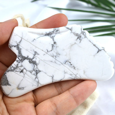 Equipo de masaje de salud corporal 2024 Howlite Gua Sha Tabla de raspado para herramienta de belleza