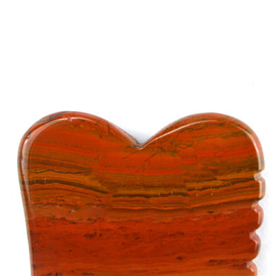 2024 Caliente Natural Rojo Mookaite Jasper Gua Sha Masajista Logotipo personalizado Cuidado de la piel Antienvejecimiento Curación Piedra raspado Herramientas de masaje