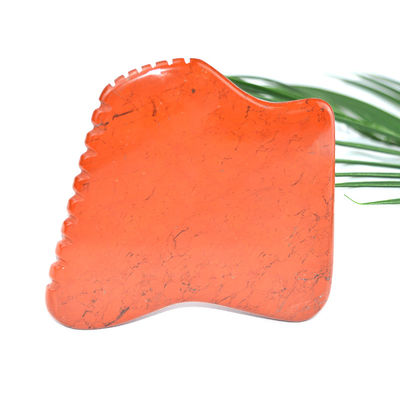 Propiedades del masajista Jaspe rojo natural Gua Sha Herramienta para masaje facial
