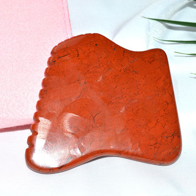 Propiedades del masajista Jaspe rojo natural Gua Sha Herramienta para masaje facial
