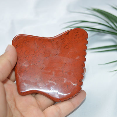 Propiedades del masajista Jaspe rojo natural Gua Sha Herramienta para masaje facial