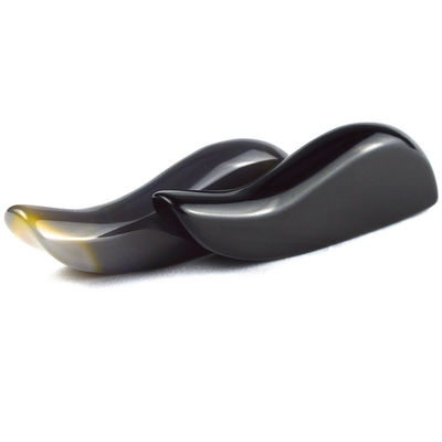 Piedra de Gua Sha Obsidiana de banda natural negra para masaje corporal y herramienta profesional de adelgazamiento facial