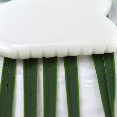 Jade Blanco Facial Guasha Renovación de la piel natural hecha a mano Curación de Jade Gua Sha Piedra de masaje de raspado herramientas para logotipo personalizado