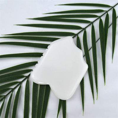 Jade Blanco Facial Guasha Renovación de la piel natural hecha a mano Curación de Jade Gua Sha Piedra de masaje de raspado herramientas para logotipo personalizado