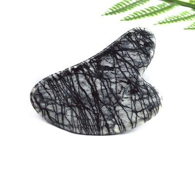Desagüe linfático de cuerpo entero Forma del corazón Picasso Jasper Gua Sha Masaje de masaje de masaje de masaje facial de piedra Guasha