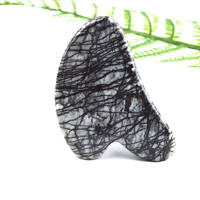 Desagüe linfático de cuerpo entero Forma del corazón Picasso Jasper Gua Sha Masaje de masaje de masaje de masaje facial de piedra Guasha