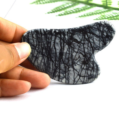 Desagüe linfático de cuerpo entero Forma del corazón Picasso Jasper Gua Sha Masaje de masaje de masaje de masaje facial de piedra Guasha