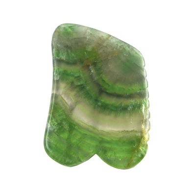 Tabla de Gua Sha Fluorito Arcoiris Natural para Masaje Corporal y Facial Pedra Cuidado de la Piel Herramienta de Masaje de Belleza Facial