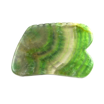 Tabla de Gua Sha Fluorito Arcoiris Natural para Masaje Corporal y Facial Pedra Cuidado de la Piel Herramienta de Masaje de Belleza Facial
