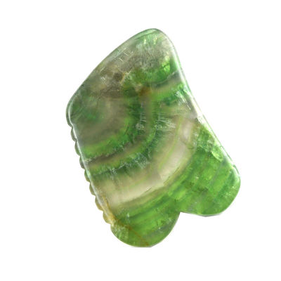 Tabla de Gua Sha Fluorito Arcoiris Natural para Masaje Corporal y Facial Pedra Cuidado de la Piel Herramienta de Masaje de Belleza Facial