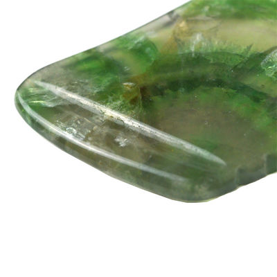 Tabla de Gua Sha Fluorito Arcoiris Natural para Masaje Corporal y Facial Pedra Cuidado de la Piel Herramienta de Masaje de Belleza Facial