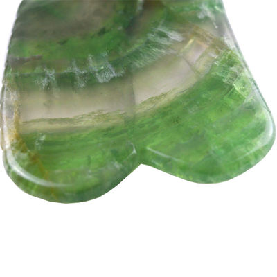 Tabla de Gua Sha Fluorito Arcoiris Natural para Masaje Corporal y Facial Pedra Cuidado de la Piel Herramienta de Masaje de Belleza Facial