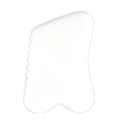 Logotipo personalizado DisponibleJade Blanco Natural Gua Sha tabla de raspado para la belleza facial masaje corporal piedra herramienta de cuidado de la piel