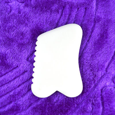 Logotipo personalizado DisponibleJade Blanco Natural Gua Sha tabla de raspado para la belleza facial masaje corporal piedra herramienta de cuidado de la piel