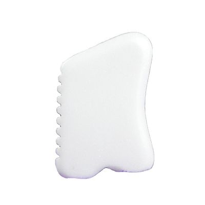 OEM LOGO personalizado White Jade Gua Sha Stone Masajista facial Natural Jade Stone Guasha raspado herramienta de masaje para el rostro y el cuerpo