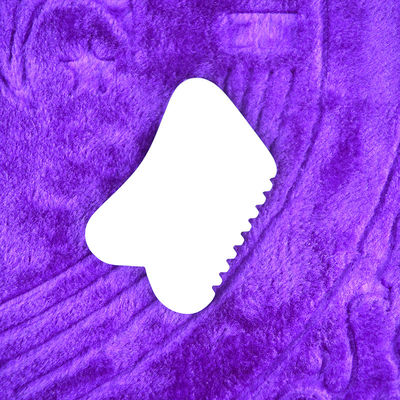 OEM LOGO personalizado White Jade Gua Sha Stone Masajista facial Natural Jade Stone Guasha raspado herramienta de masaje para el rostro y el cuerpo