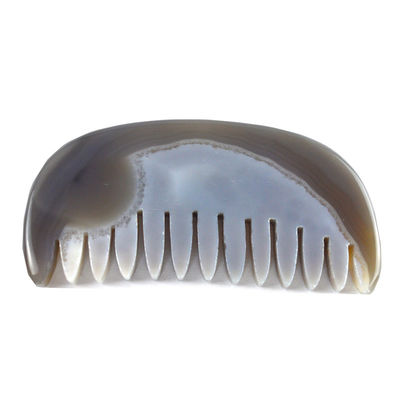 Agate Gua Sha Cuero cabelludo Peinado de masaje tabla Peinado de piedra herramienta de cuidado personal de la cabeza con logotipo personalizado
