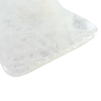 Equipo de masaje corporal pulido blanco personalizado Gua Sha tablero de piedra Jade Guasha herramienta para relajar los músculos